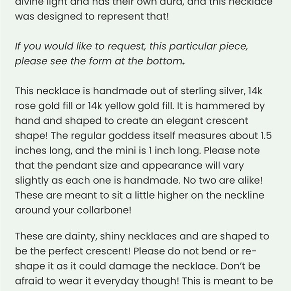 Mint and Birch Godess Rose Gold Necklace - Picture 5 of 6